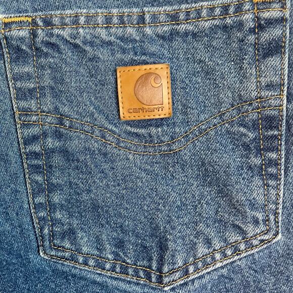 Carhartt Men's Relaxed Fit Blue Denim Jeans B17 DST Sz 44 x 34 Workwear Casual - Picture 4 of 11